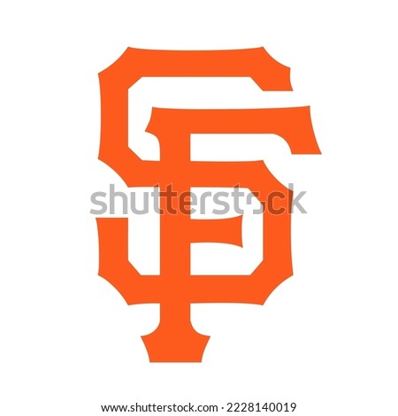 Orange Red Black Abstract SF San Francisco Letters Logo Icon Sign Sigil Symbol Emblem Badge Vector EPS PNG Transparent No Background Imagine de stoc © 