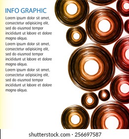 orange red Circle Abstract Technology background for computer graphic website internet and business. text box. label. Brochure. Roll. card. white background.