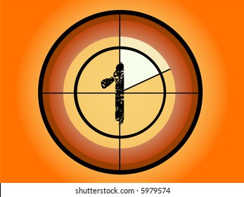 Orange and Red Circle Countdown at No 1 - (Vector Format)