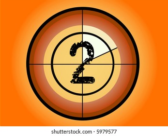 Orange and Red Circle Countdown at No 2 - (Vector Format)