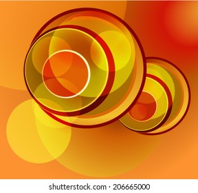 orange and red circles background