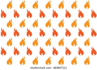 Orange And Red Fire Pattern