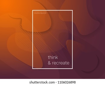 Orange and Red Geometric Vector Background - Circles and Lines Composition - EPS10 Illustration