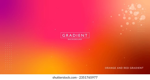 Orange and Red Gradient Background or Gradient Abstract Background or Full Color Abstract Background