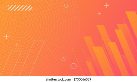 Plantilla de fondo de fondo de fondo de fondo de degradado geométrico naranja rojo. EPS10 gráfico del vector de diseño