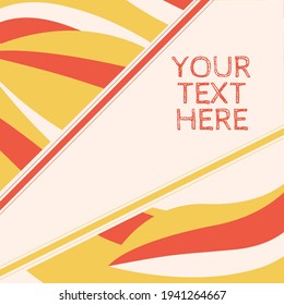 Plantilla retro gráfico naranja y rojo