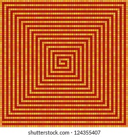 Orange - red mosaic tile seamless pattern