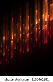 orange red overlap pixel speed in dark background, geometric layer motion backdrop, simple technology template, vector illustration