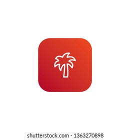 Orange and Red palm icon