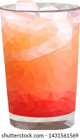Orange and red polygon cocktail