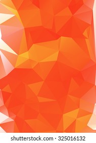 Orange and Red Polygonal Mosaic Background. Vector illustration, Creative Business Design Templates
