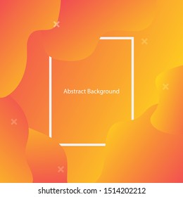 Orange and red poster card, template and background