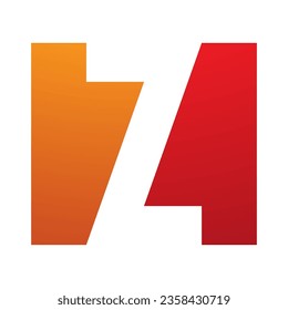 Icono de la letra Z naranja y roja rectangular en fondo blanco
