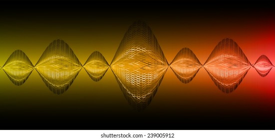 orange red Sound wave background suitable as a backdrop for music, technology and sound projects.