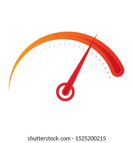 orange and red speedometer dial illustration