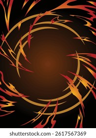 Orange red swirl mysterious abstract vector background