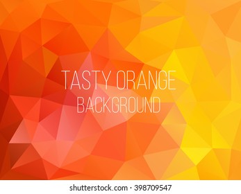 Orange Red And Yellow Abstract Polygonal Background For Website Banner. Vector Illustration.