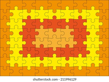 orange and red and yellow puzzle