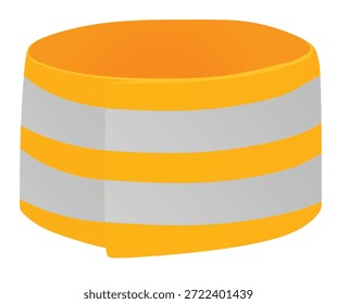 Orange reflective hand band. vector illustration