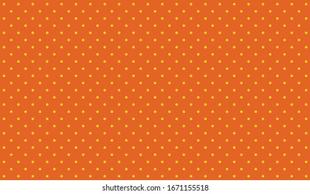 Orange retro background with pop art style and yellow polkadot