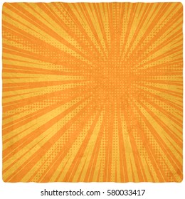 orange retro comic book background. vector illustration - eps 10