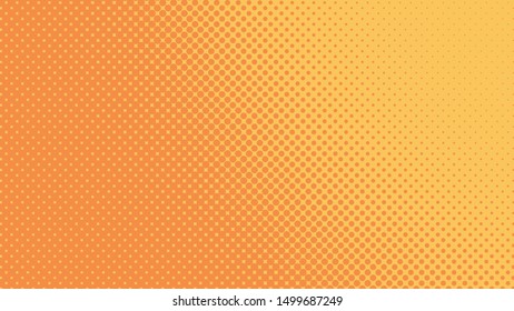 Orange retro comic pop art background with dots, cartoon halftone background vector illustration eps10