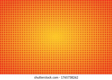 Fondo de medio tono retro naranja. Textura de semitono. Ilustración del vector