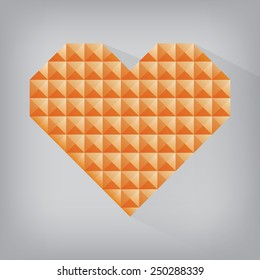 orange retro heart triangle abstract love valentine day jewel texture seamless background