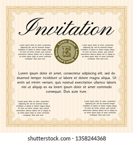 Orange Retro invitation. Customizable, Easy to edit and change colors. With quality background. Artistry design. 