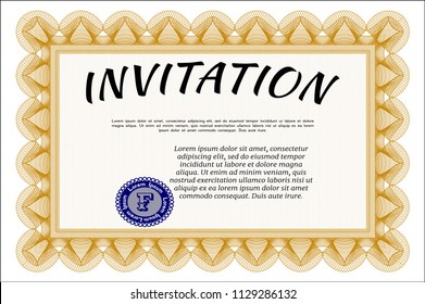 Orange Retro invitation. Printer friendly. Customizable, Easy to edit and change colors. Nice design. 