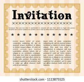 Orange Retro invOrange Retro vintage invitation. Detailed. With guilloche pattern. Modern design. itation template. With linear background. Lovely design. Detailed. 