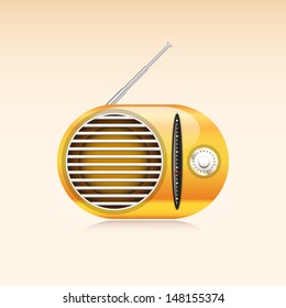 Orange Retro Radio