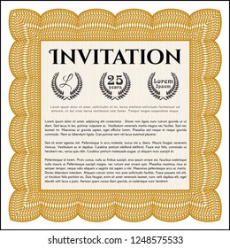Orange Retro vintage invitation. With quality background. Customizable, Easy to edit and change colors. Lovely design. 