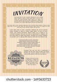 Orange Retro vintage invitation. Superior design. Customizable, Easy to edit and change colors. Printer friendly. 