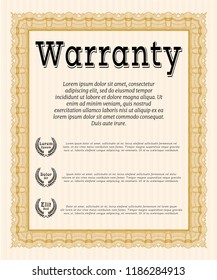 Orange Retro Warranty template. Beauty design. Customizable, Easy to edit and change colors. Printer friendly. 