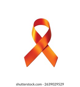 Orange ribbon design element elegant and versatile vector graphic