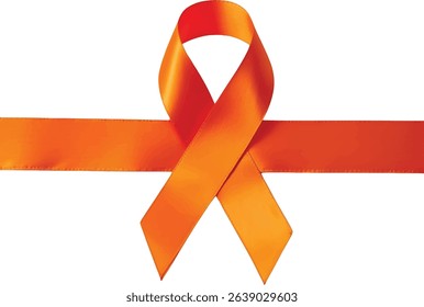 Orange ribbon design element elegant and versatile vector graphic