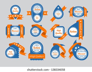 orange ribbon labels