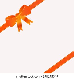 orange ribbon on white background illustration