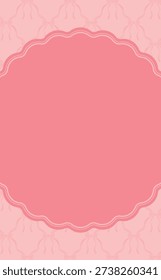 Orange ribbon pattern background with frilled frame