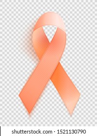 Orange Ribbon a Symbol of Leukemia. Vector Illustration EPS10