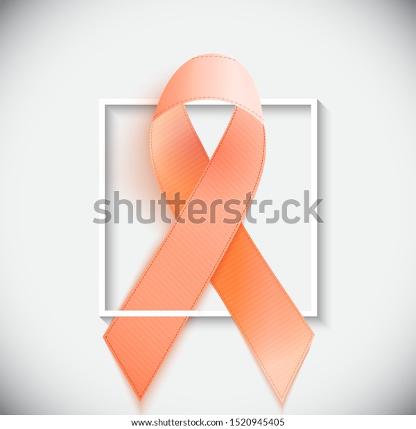 Orange Ribbon Symbol Leukemia Vector Illustration Stock Vector (Royalty Free) 1520945405