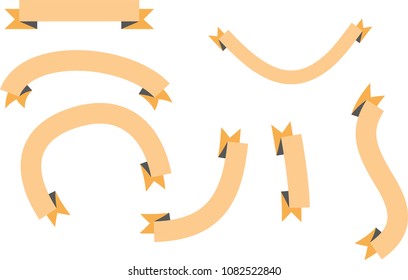 Orange ribbon of various types emptied.