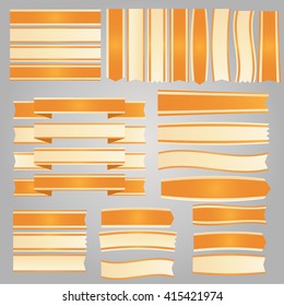 Orange ribbons and banners vector