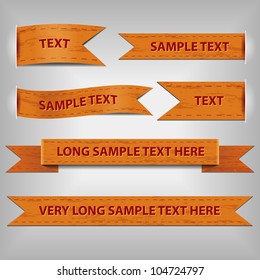 orange ribbons with sample text