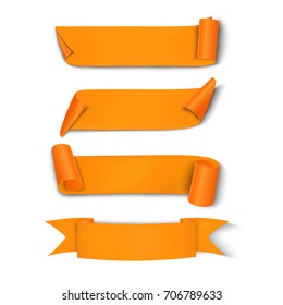 Orange Ribbons. Vector illustration