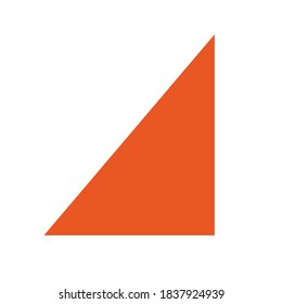 orange right triangle icon on white background svg