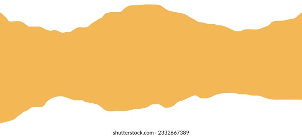 Elemento decorativo de papel desgarrado de naranja