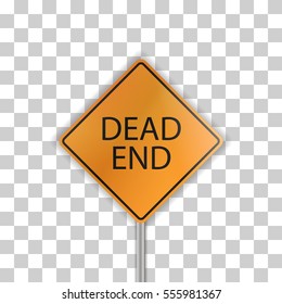 Orange road sign