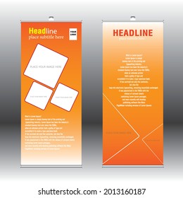 Orange Roll Up Layout Desing.business Promotion.creative Vector Eps